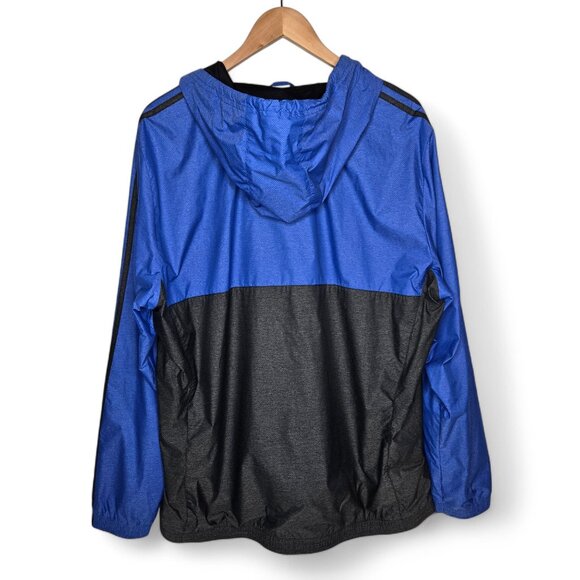 Adidas Color Panel Hooded Windbreaker Jacket Men's Three Stripe Athletic XL - Picture 3 of 5